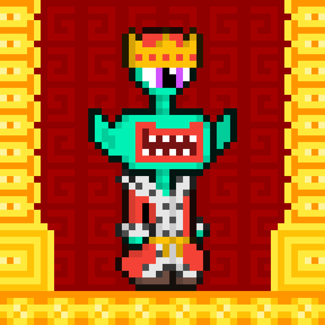 Teal Gigglon with crown